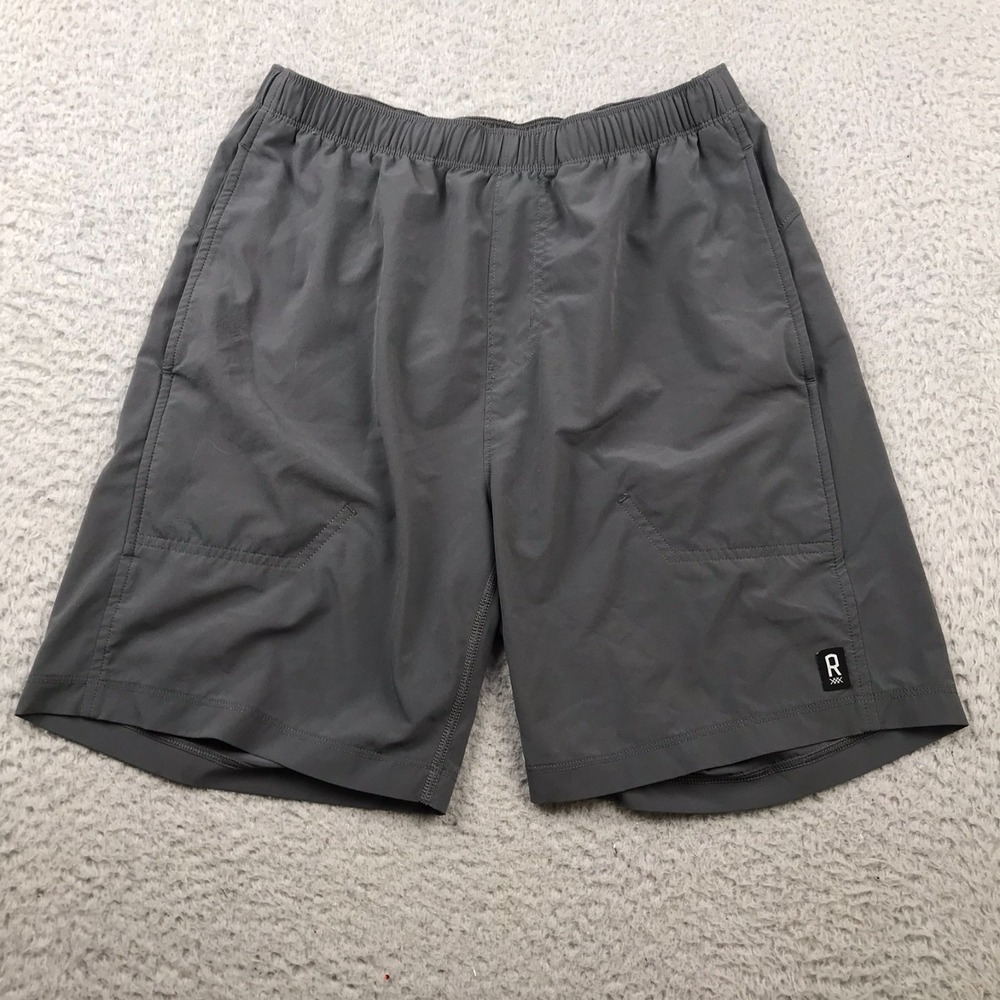 Rhone Essentials Shorts Mens S Gray Performance 6.5" Drawstring Training Gym Run